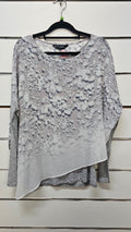 Whistle Grey Sleeveless Chiffon Overlay with Cotton T-Shirt Underneath - 12