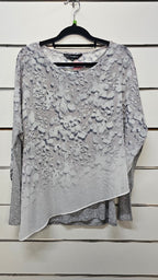 Whistle Grey Sleeveless Chiffon Overlay with Cotton T-Shirt Underneath - 12