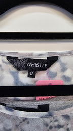 Whistle Grey Sleeveless Chiffon Overlay with Cotton T-Shirt Underneath - 12