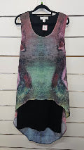 Boo Radley Black Cotton Dress with Multi Coloured Overlay - 12
