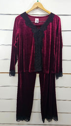 Bazzlozz Maroon Velvet Set - XL