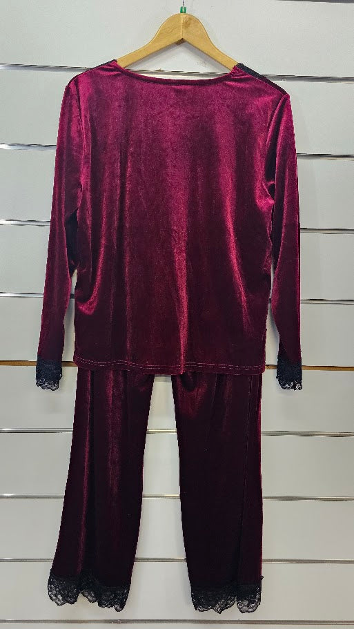 Bazzlozz Maroon Velvet Set - XL