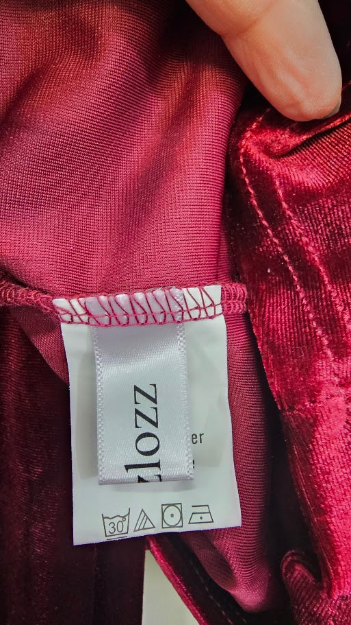 Bazzlozz Maroon Velvet Set - XL