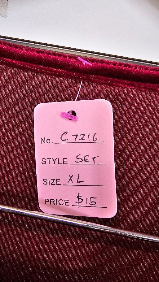 Bazzlozz Maroon Velvet Set - XL