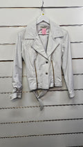 Essdue White Leather Jacket - M