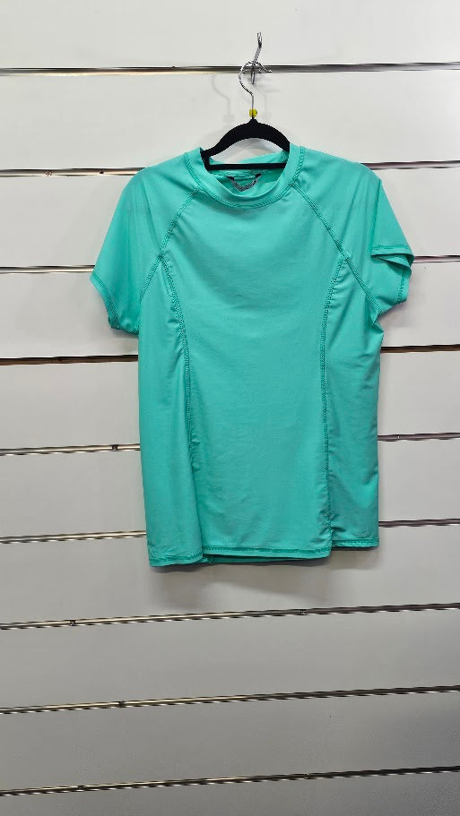 Beach World Turquoise Rash Top - 16