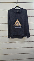 Anthem Dark Grey Hooded Jumper with Triangle Decal - MED