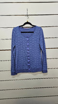 Metalicus Blue L/S T-Shirt with Buttons on Front - M