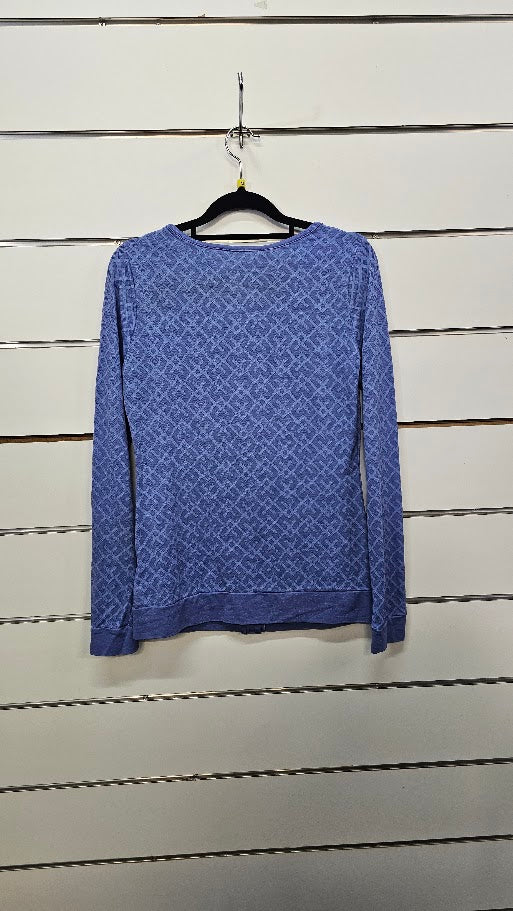 Metalicus Blue L/S T-Shirt with Buttons on Front - M