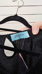 Jetblonde Black S/S Top with Sequins - 10