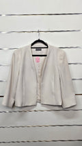 Jacqui E Cream 3/4 Sleeve Dress Jacket - 16
