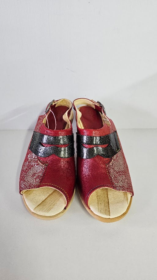 Merrell Red/Gold Wedge Heel - 7.5