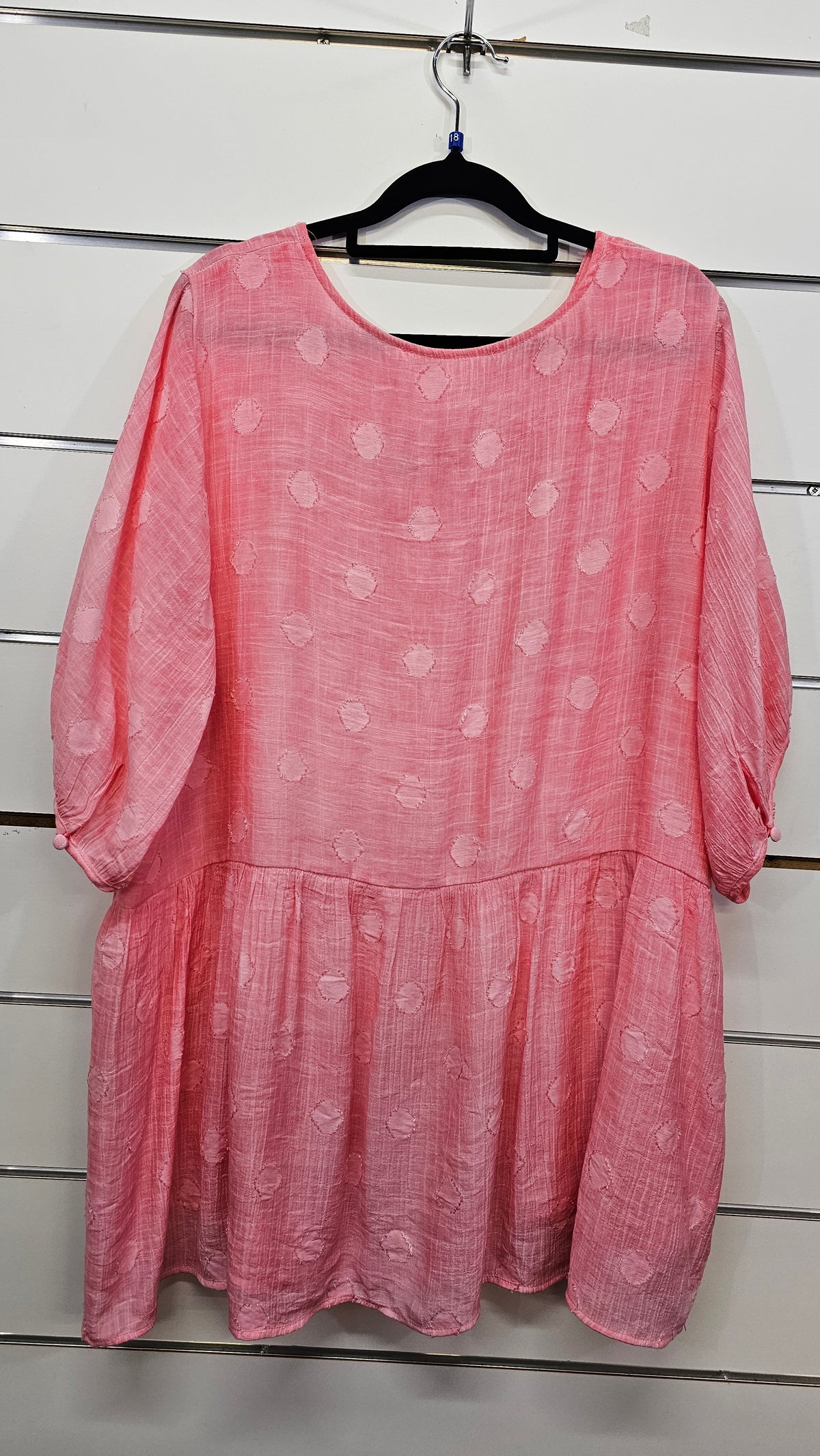 Pink V-Neck Tunic Top - 18