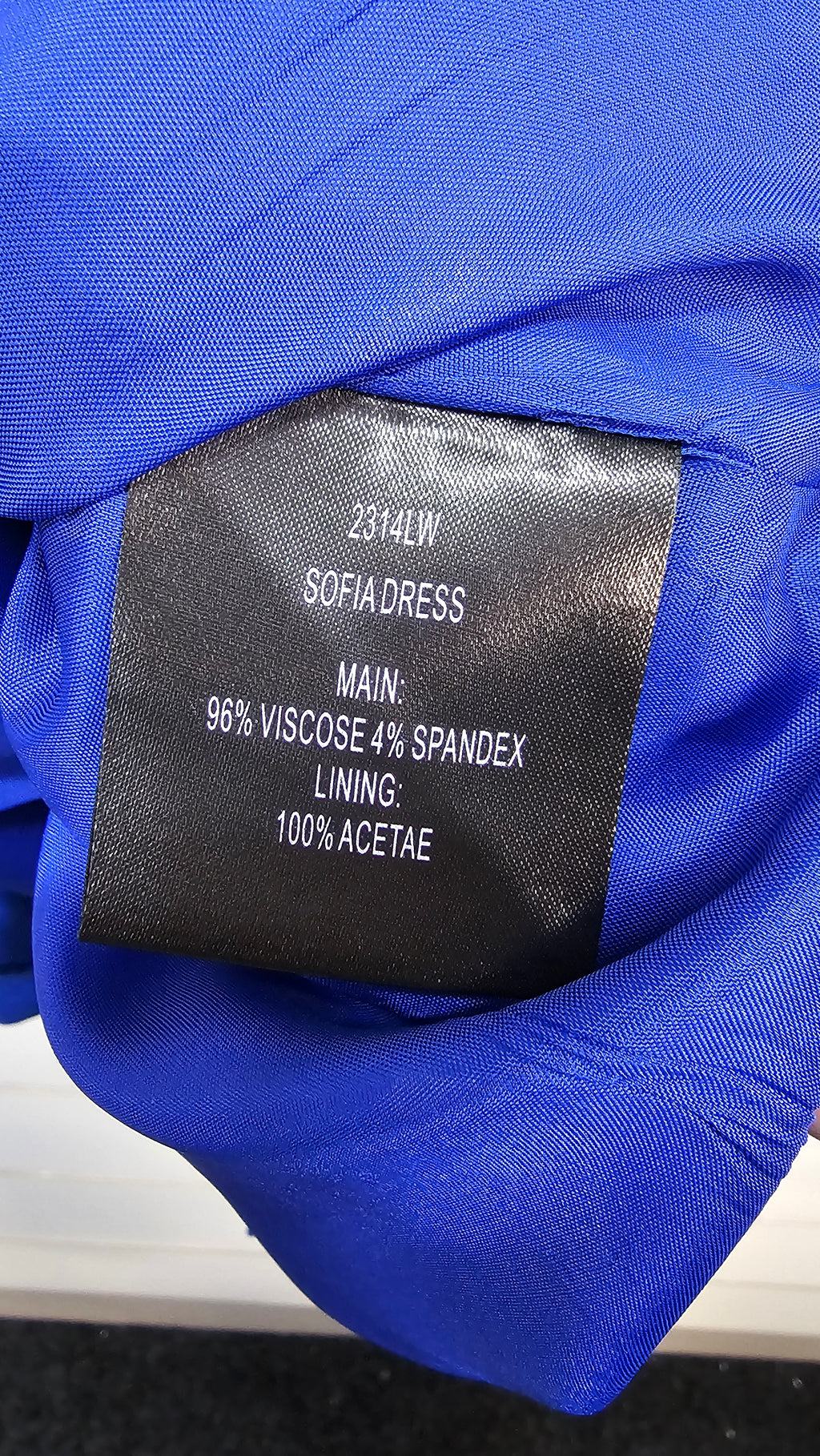 Verge, Royal Blue, Cap Sleeve Pencil Dress with Front Frill – 10