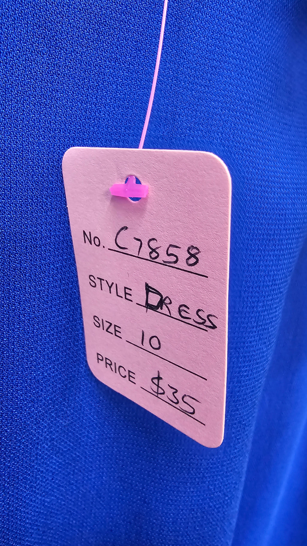 Verge, Royal Blue, Cap Sleeve Pencil Dress with Front Frill – 10