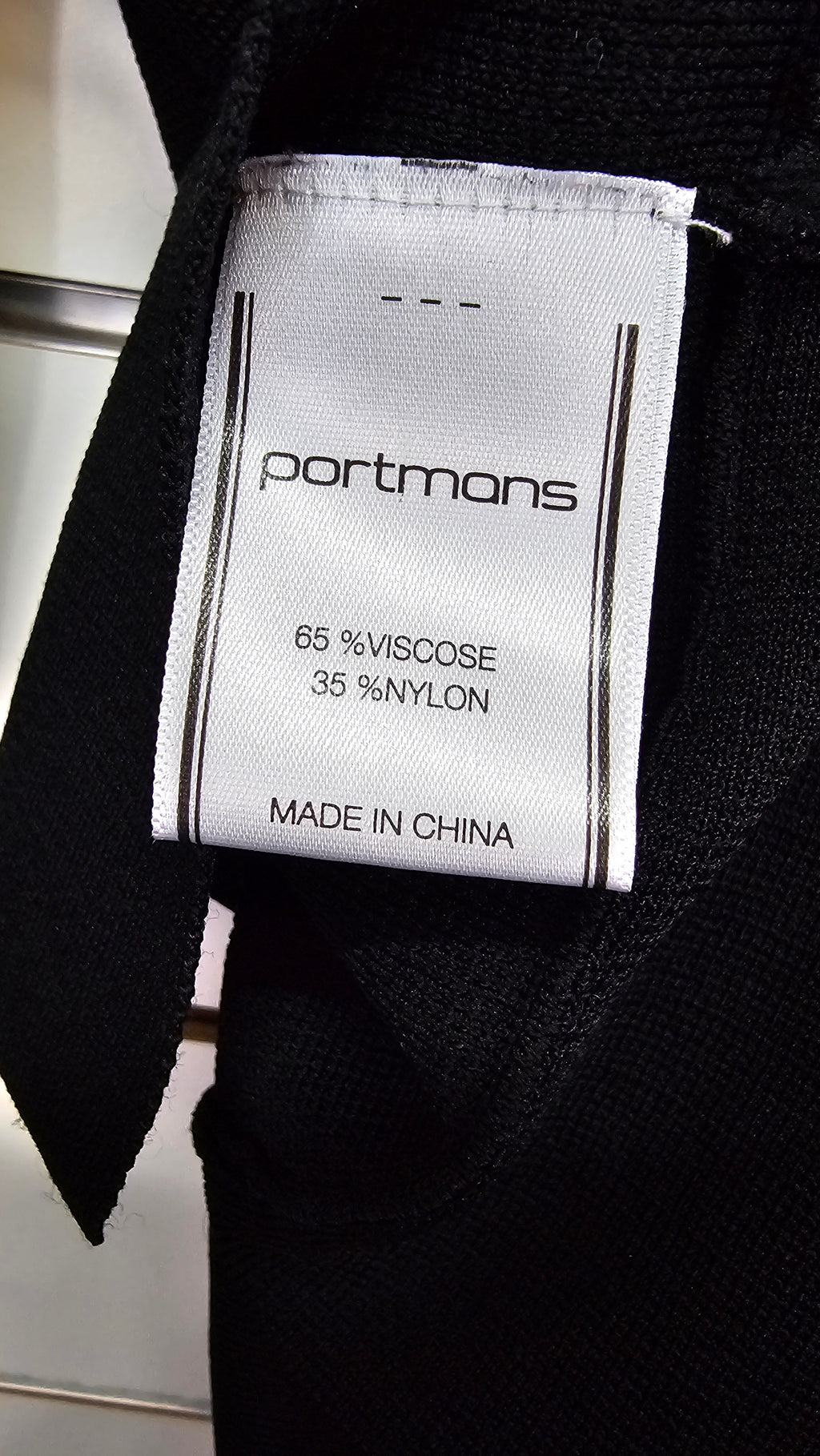 Portmans, Black, Zip Front Jacket with Peplum Bottom – S