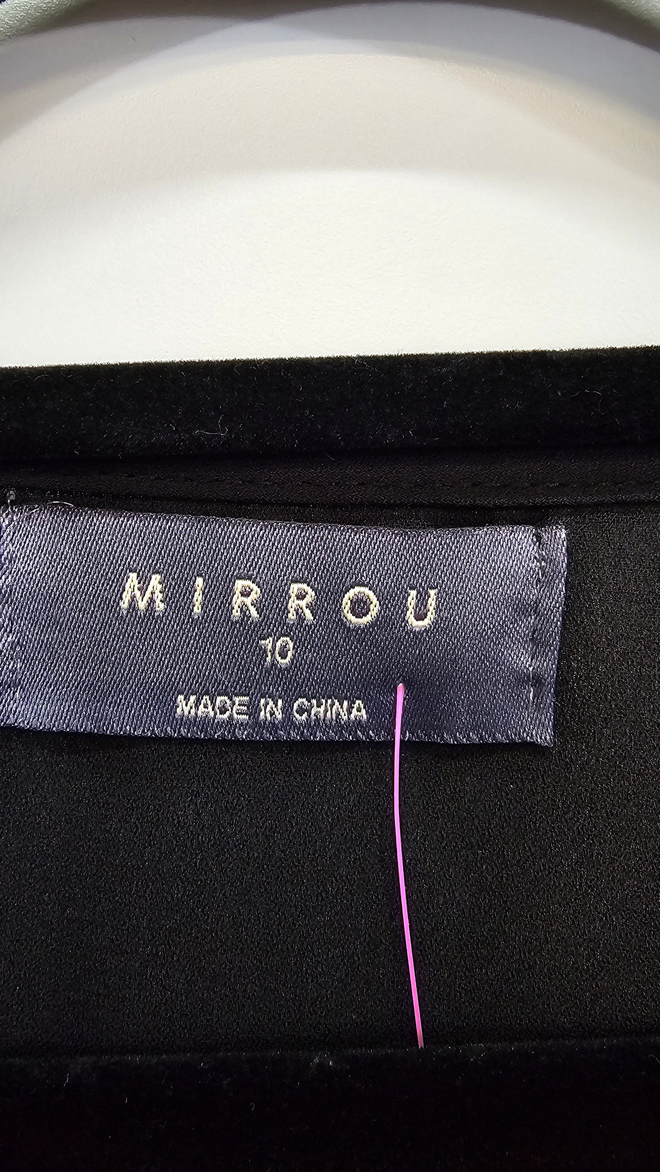 Mirrou, Black, Chiffon V-Neck Layer Front Top – 10