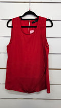 Pagani, Red, Sleeveless Chiffon Layer Front Top – 10