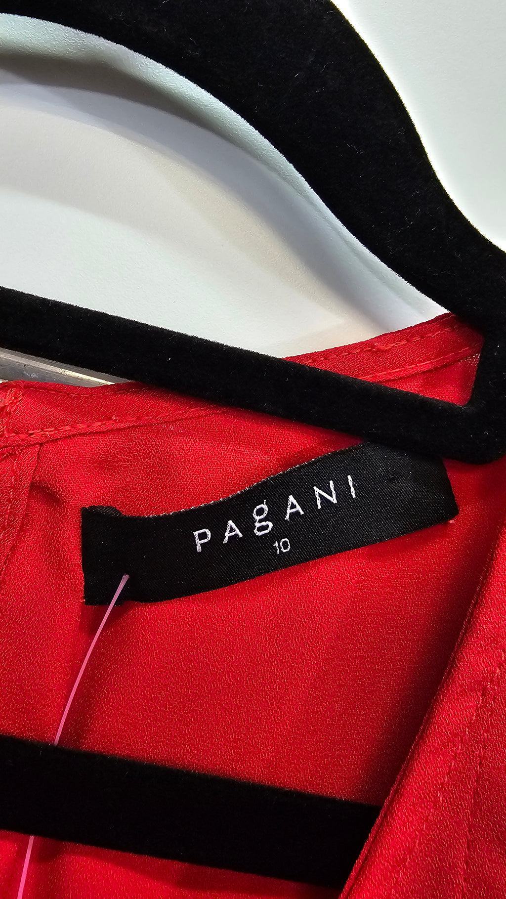 Pagani, Red, Sleeveless Chiffon Layer Front Top – 10