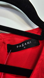 Pagani, Red, Sleeveless Chiffon Layer Front Top – 10