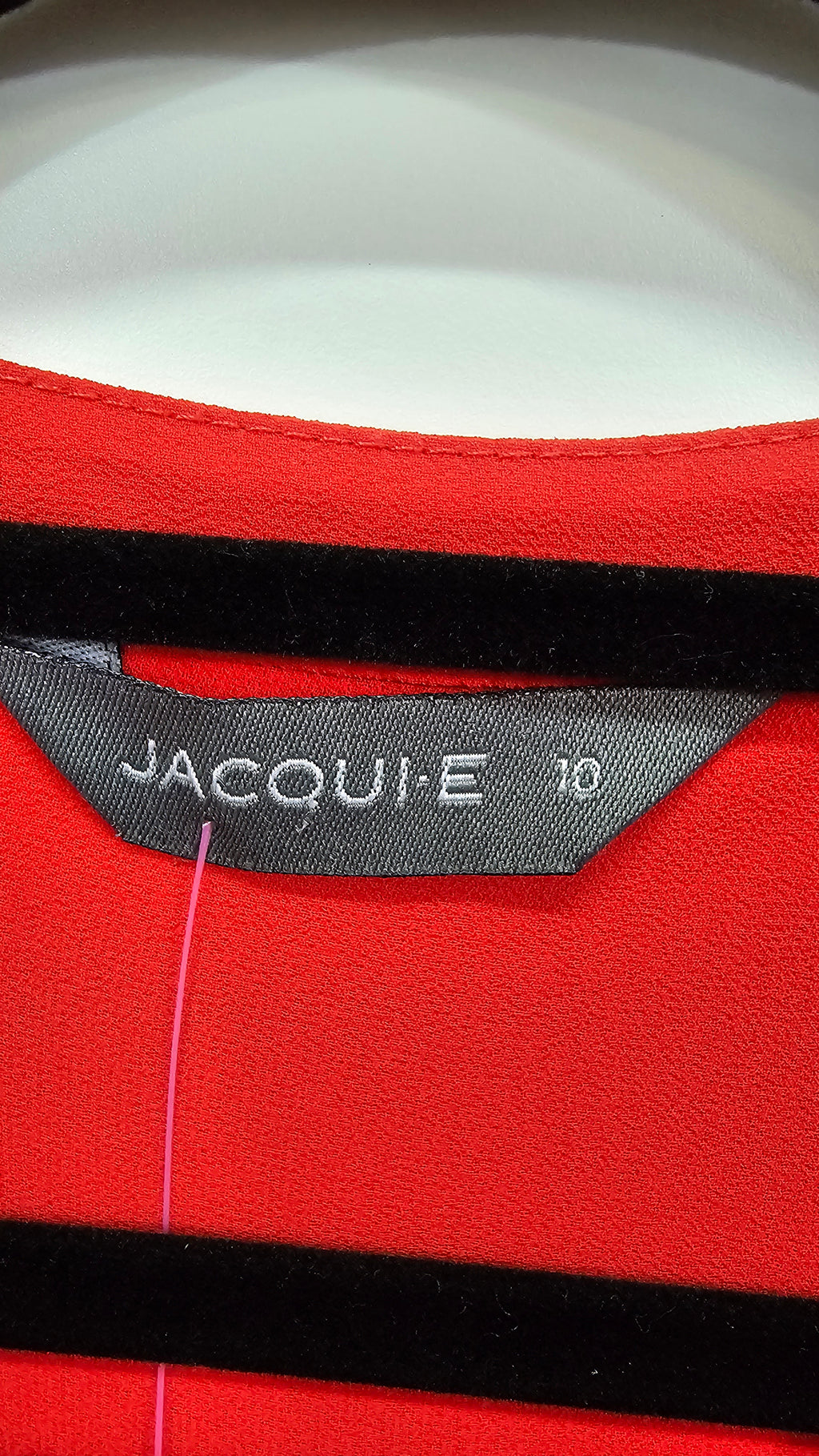 Jacqui E, Red, Chiffon Blouse with Pintuck Front & Cap Sleeves – 10