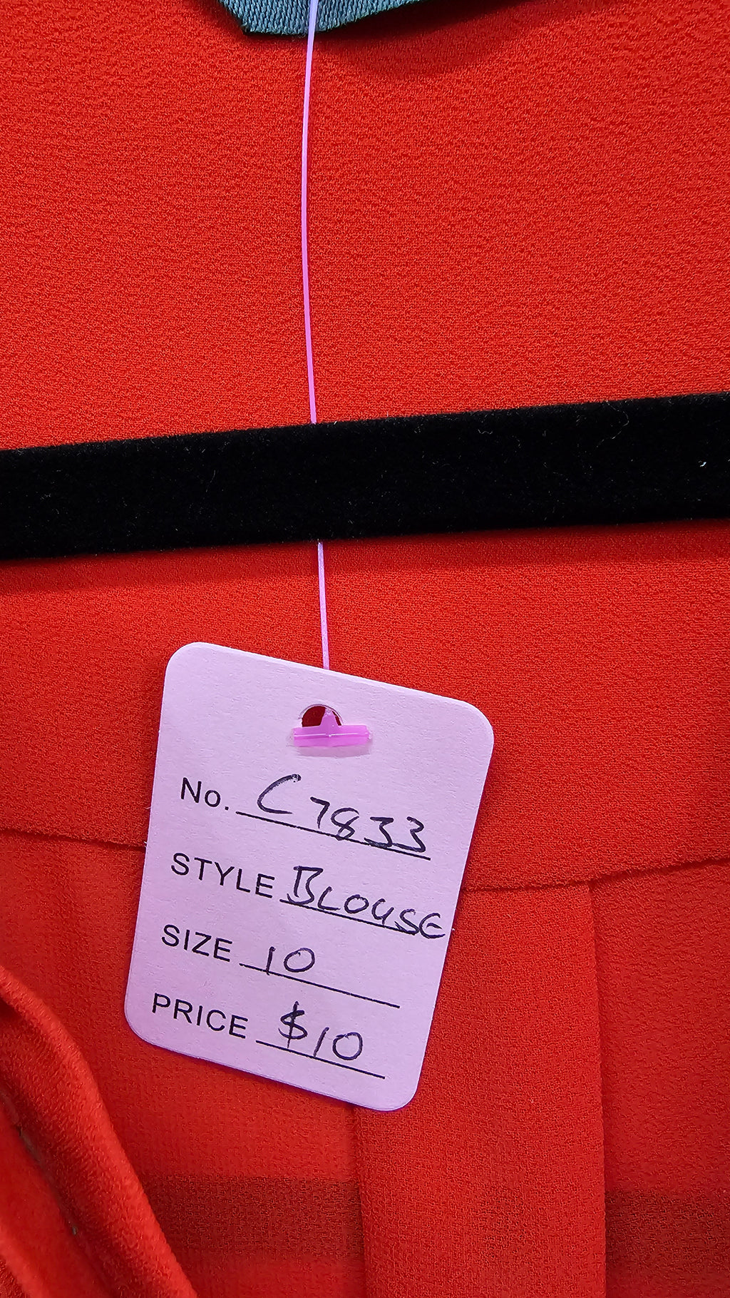 Jacqui E, Red, Chiffon Blouse with Pintuck Front & Cap Sleeves – 10