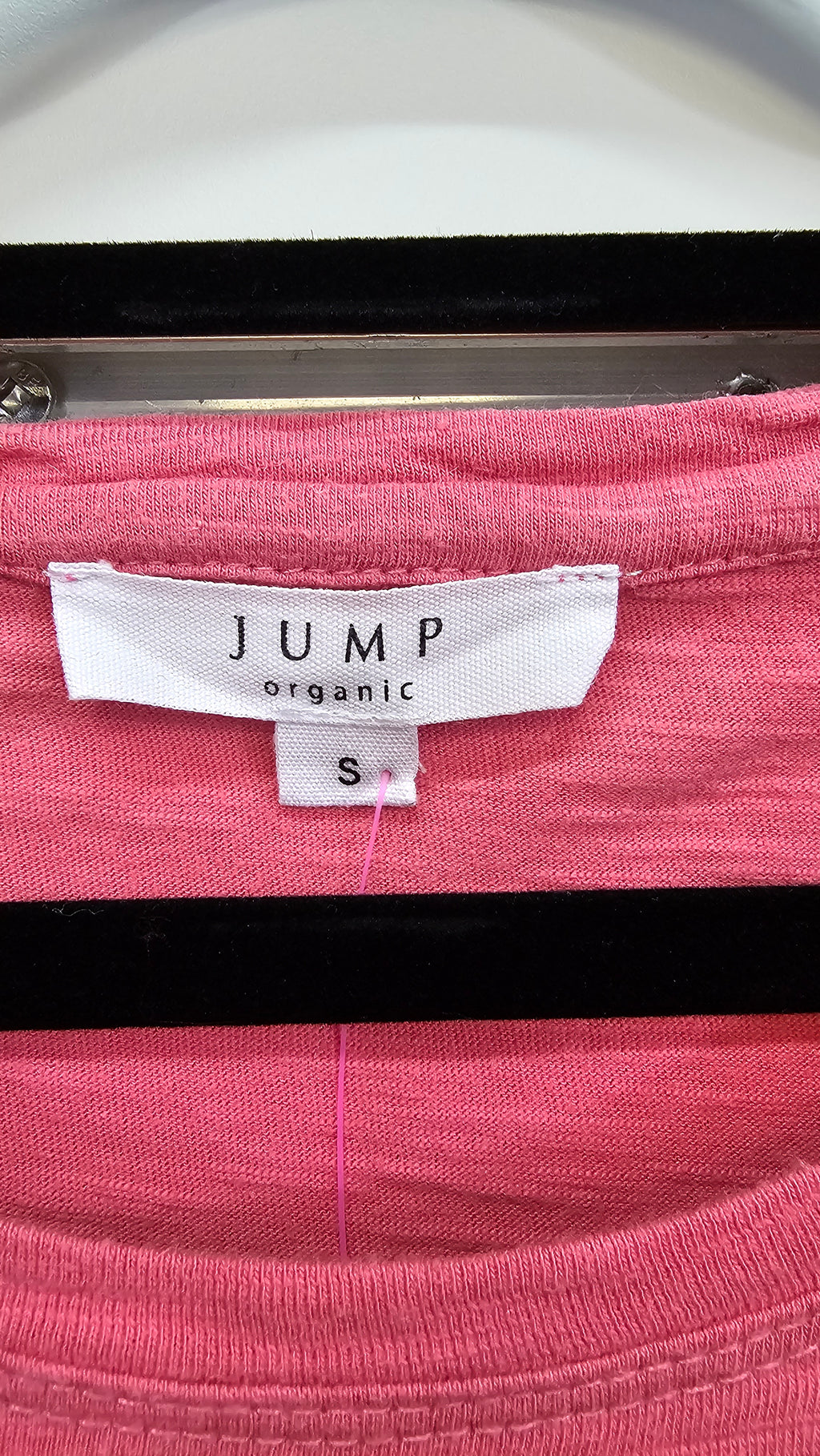 Jump, Raspberry, Long Sleeve Cotton Top with Frill Bottom – S-M