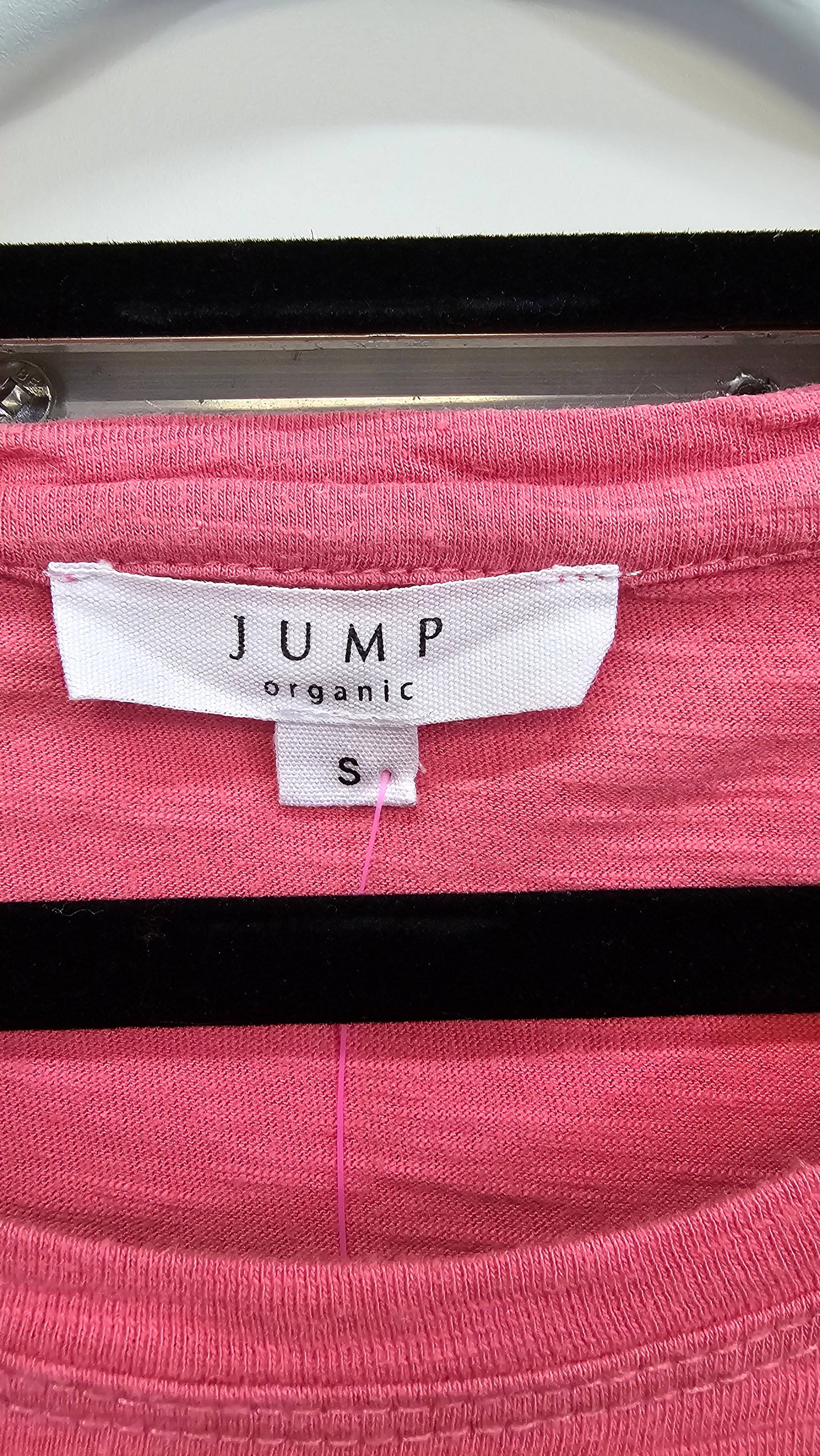 Jump, Raspberry, Long Sleeve Cotton Top with Frill Bottom – S-M