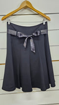 Portmans, Black, Panelled Flared Skirt with Ribbon Tie – 8