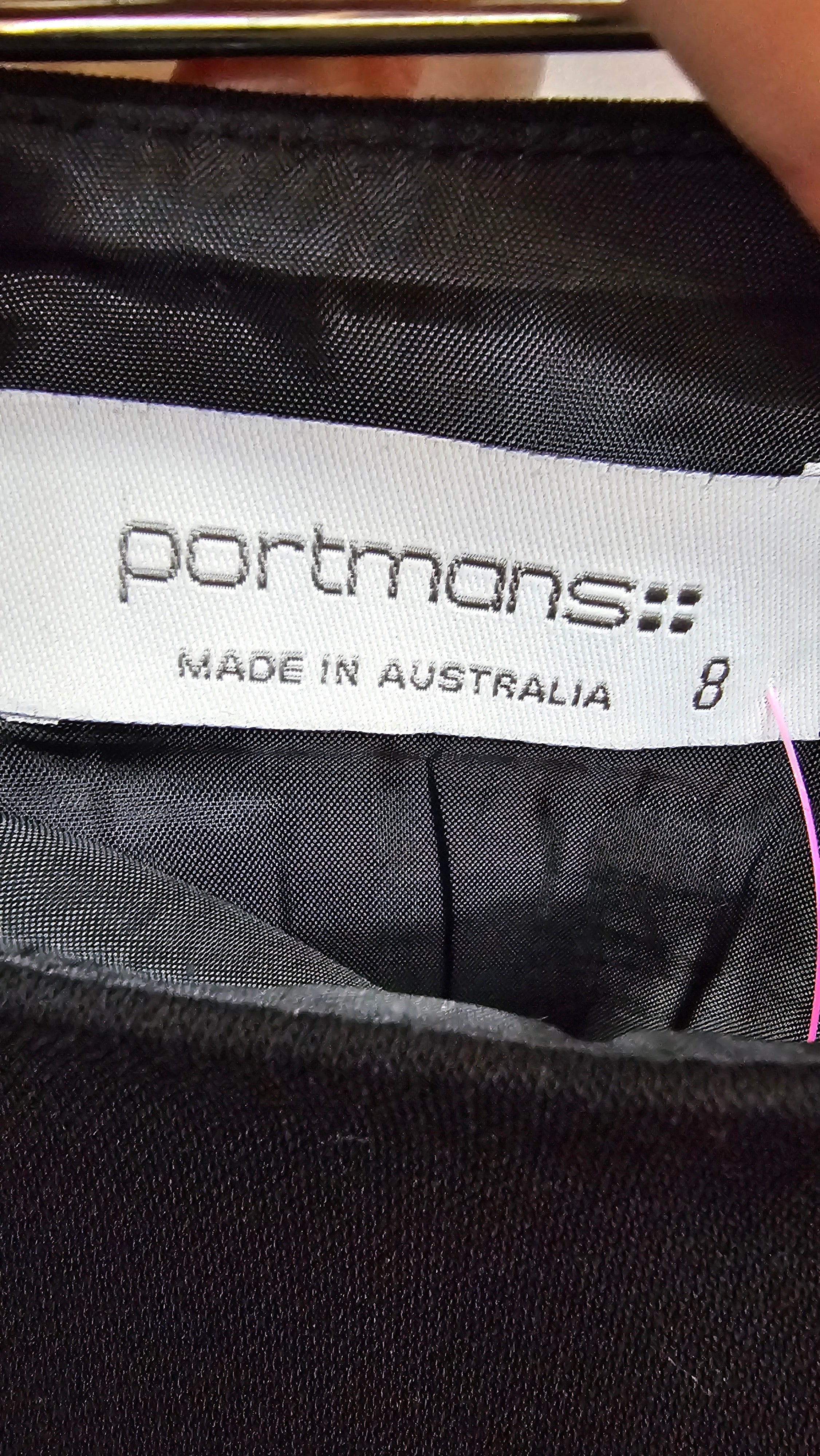 Portmans, Black, Panelled Flared Skirt with Ribbon Tie – 8