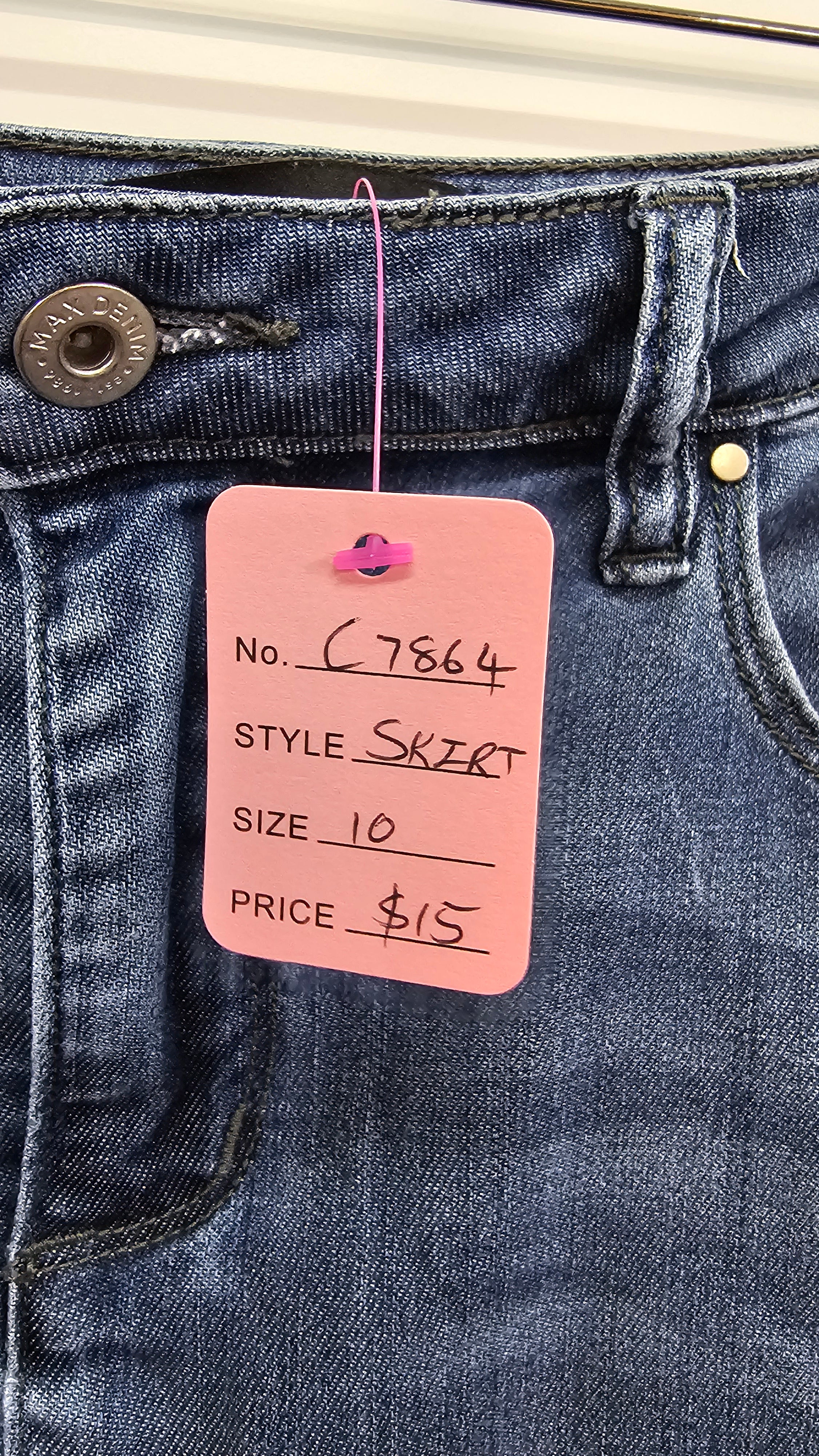 Max, Denim, Mini Denim Skirt – 10