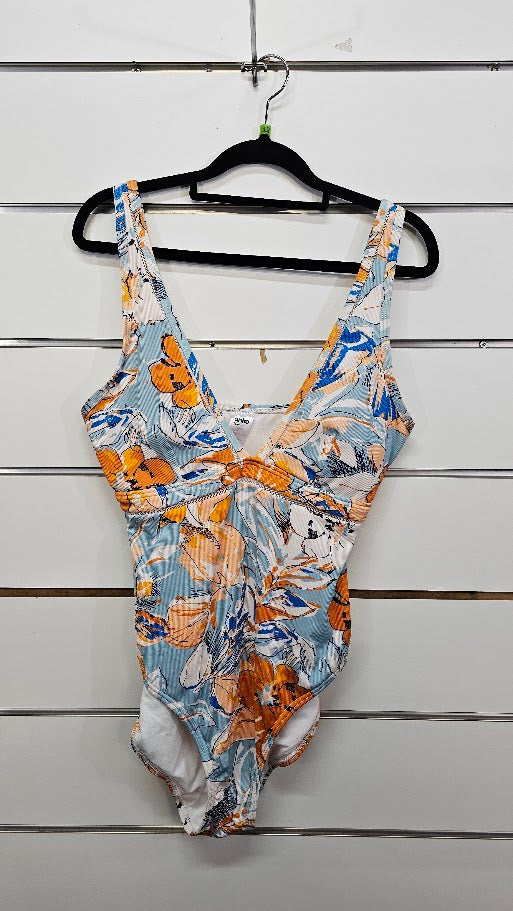 Anko White/Blue/Orange Swimsuit -12