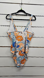 Anko White/Blue/Orange Swimsuit -12