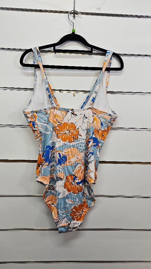 Anko White/Blue/Orange Swimsuit -12