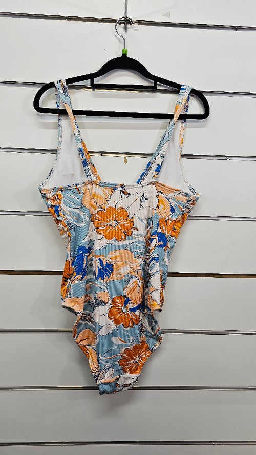 Anko White/Blue/Orange Swimsuit -12