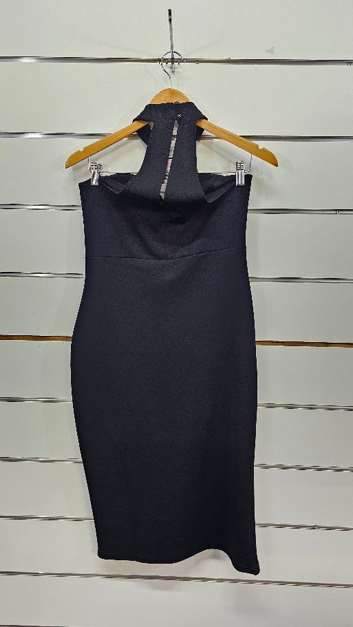Boohoo Black Sweetheart Neckline Dress - 14