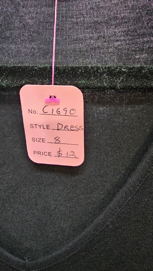 Emerge Black S/S V neck Dress - 8