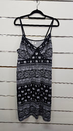 H&H Black Nightie With Elephants -2XL