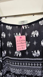 H&H Black Nightie With Elephants -2XL