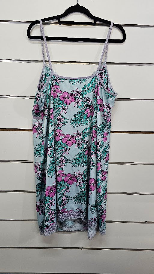H&H Turquoise Floral Nightie - 2XL