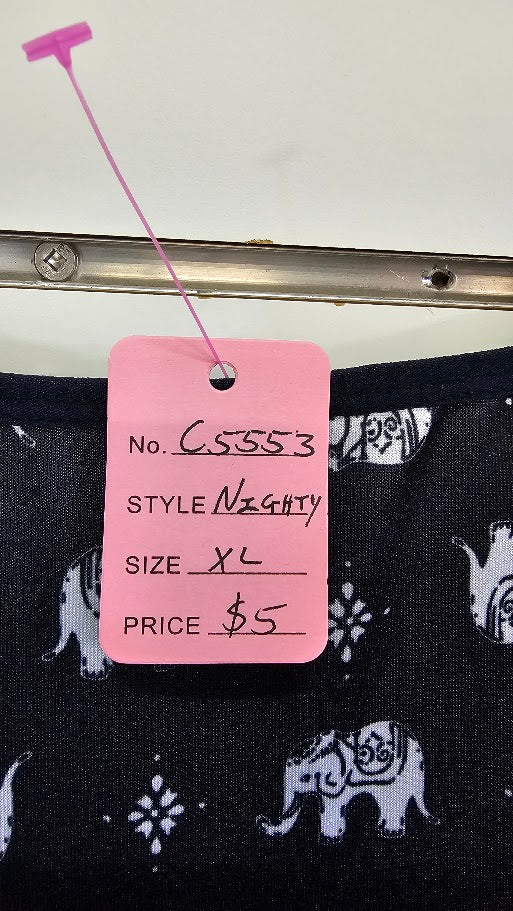 H&H Black Strap Nightie -XL