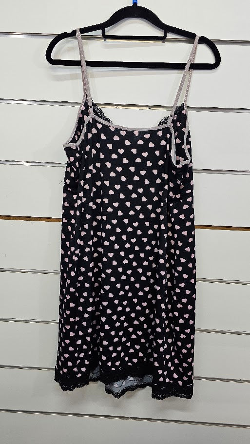 H&H Black/Pink Strap Nightie - 2XL