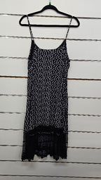 Class Black Nightie With Hearts -XL