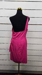 Hot Pink One Shoulder Dress -14