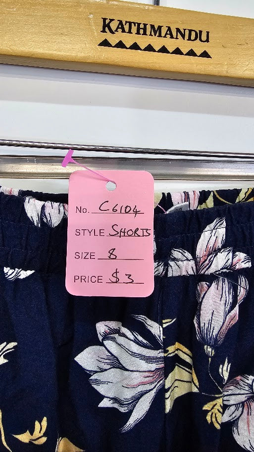Ed.it.ed Navy Floral Shorts - S