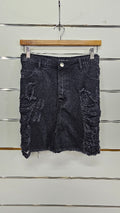 Boohoo Black Denim Shorts - 18