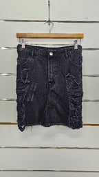 Boohoo Black Denim Shorts - 18