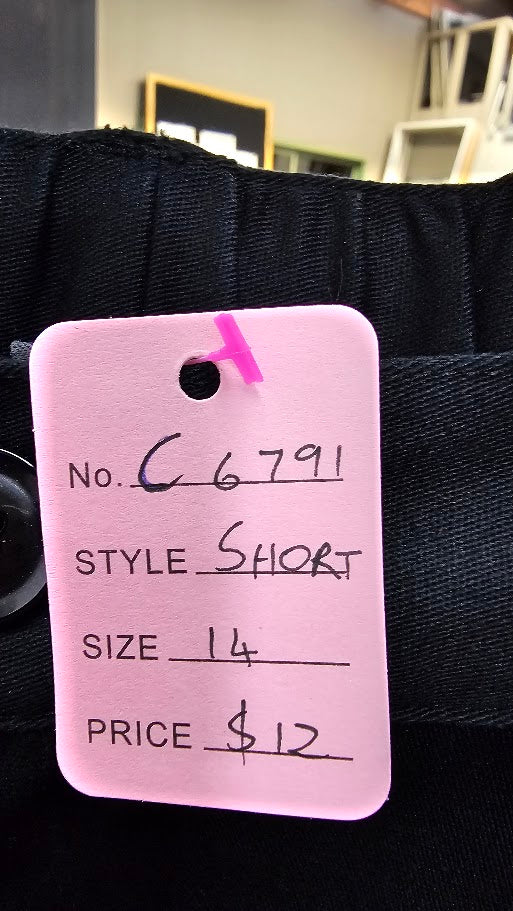 Essentials Black Cotton Shorts - 14