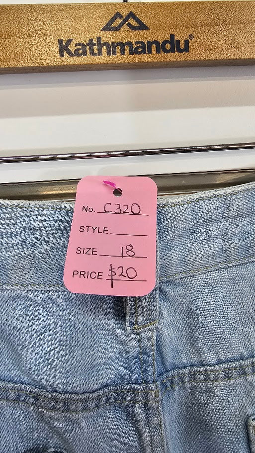 Denim High Rise Shorts - 18