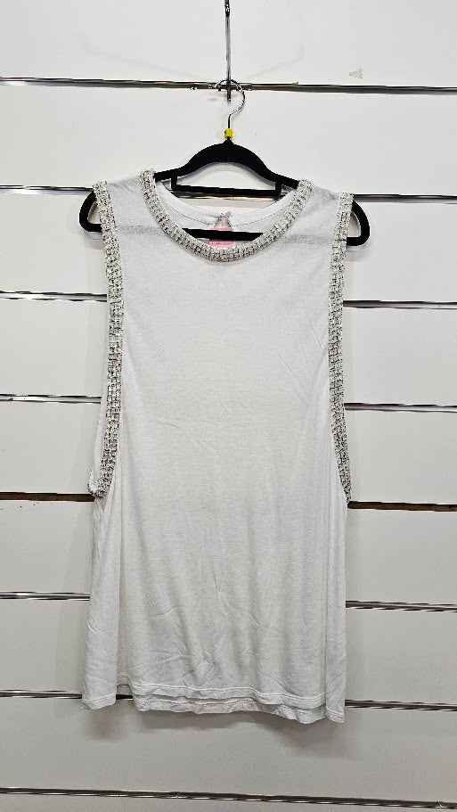 Silver Sequinned Singlet - 14/16
